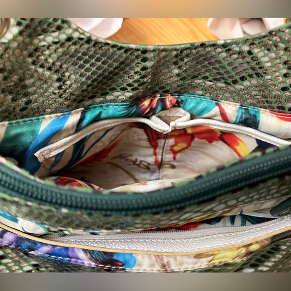 Sharif green faux snakeskin satchel - Picture 5 of 9